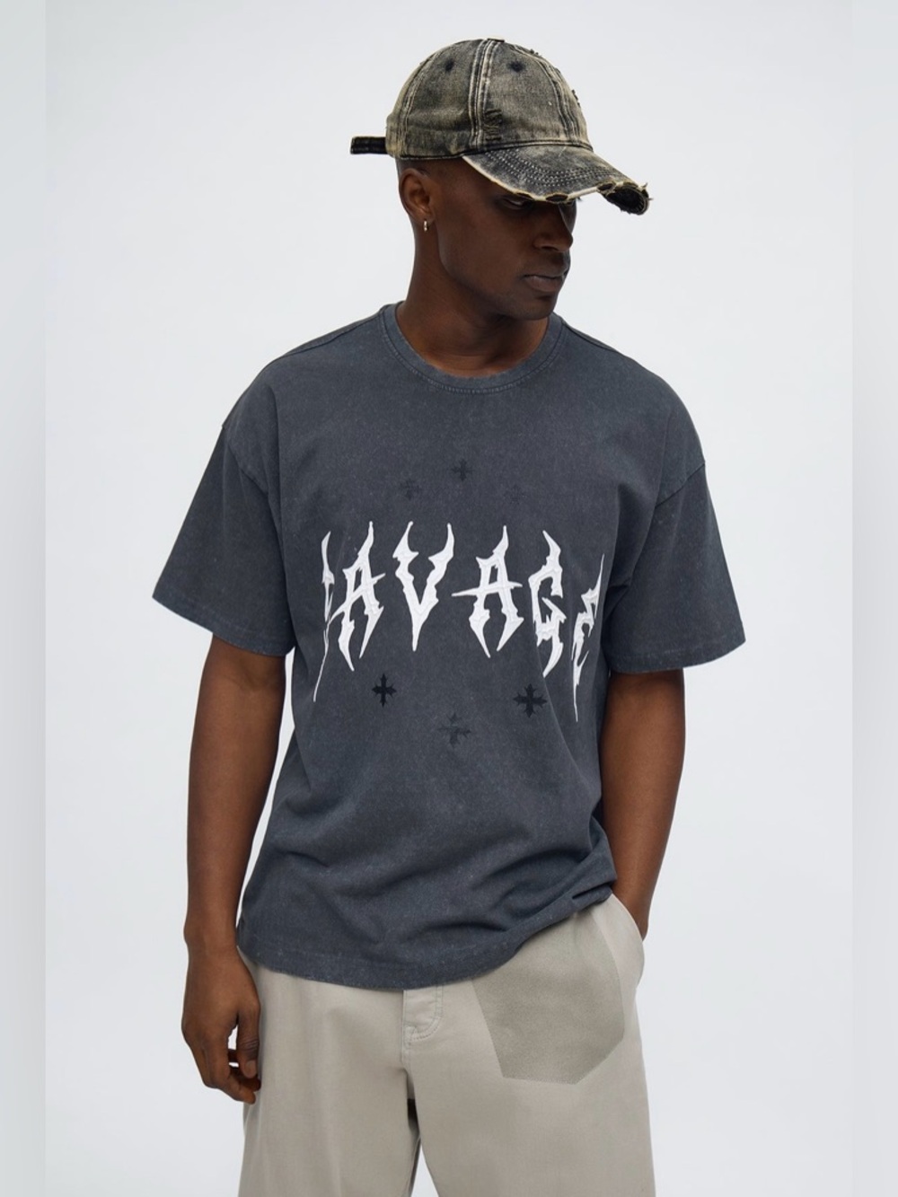 fashion nova — savage era short sleeve tee